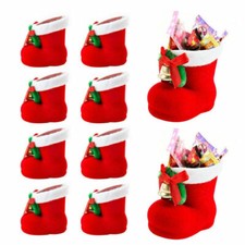 10x Nikolausstiefel zum Befüllen Weihnachtsstiefel Deko Baumbehang Geschenke
