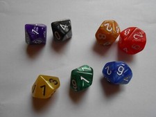 Würfel W10  0- 9 Pearl Optik