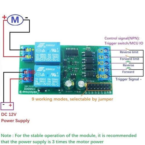 12v motor controller - 12v, relay