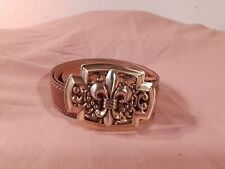 Damengürtel,Ostrich/Straußenleder,52/100,Reptiles House,Italy, Lilien Schnalle