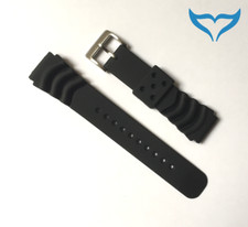 Armband Uhr Gummi schwarz 22