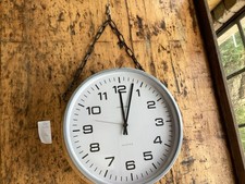 JUNGHANS Industrial Wanduhr, Bahnhofsuhr, Fabrikuhr, DOPPELUHR 1963, 60er Jahre