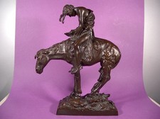 Alte Bronze Skulptur Indianer Pferd Entw. James Earle Fraser 