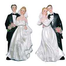 Rayher Polyresin-Brautpaar flach Magnet / Hochzeit / Figur / Kühlschrankmagnet