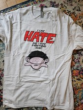HATE T-Shirt L (Peter Bagge Comic Buddy Bradley Fantagraphics Grunge Nirvana)