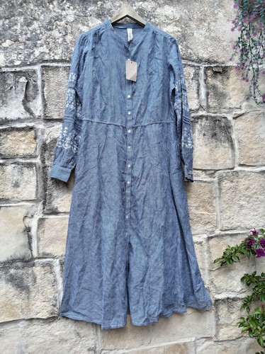 Kleid streifen blau - blau, weiss