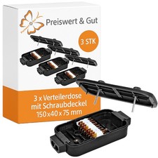 3x Verteilerdose 8x4 polig mit