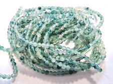 Jade Kugeln Perlen grün weiß 4mm rund Schmuckperlen 1 Strang zum auffädeln DIY