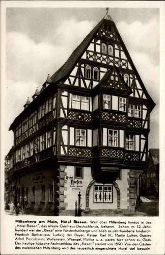 Miltenberg main 1950 hotel - main, um