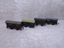4 x Blech Eisenbahn Waggon Güterwagen Bub & Krause- Vintage - Spur 0