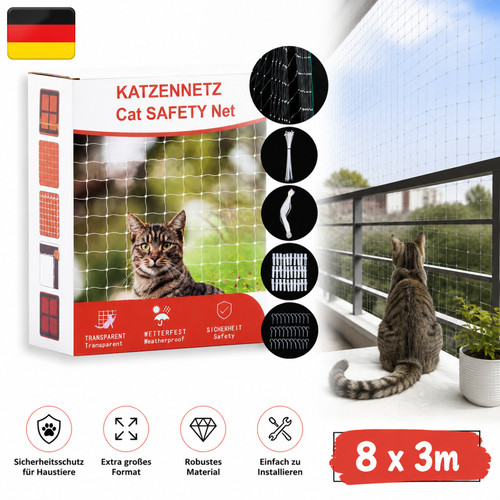 Katzenschutznetz robust 8x3m - robust,