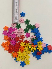  100 x Streudeko Holz Blumen