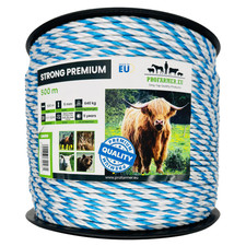 STRONG PREMIUM Weidezaunseil 500m/5mm, 3x0,25mm Kupfer + 3x0,20mm Edelstahl