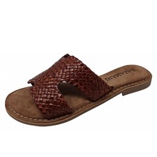 Lazamani Damen Pantolette in Braun