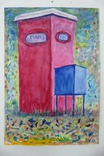 Wilhelm Klußmann Aquarell 2010 sign. Unbetitelt  47x33cm N-1790