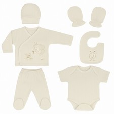Neugeborenen Baby Kleidung Set für Unisex  Ausstattung Erstausstattung 6 Teilig