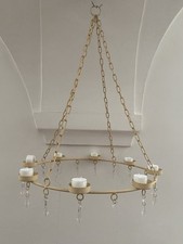 Metall Deko Hänge Lüster Kerzen Leuchter Kranz Shabby Landhaus Impressionen 