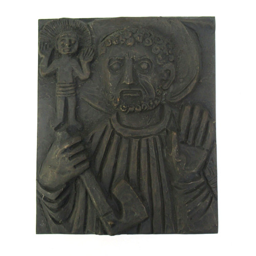 Metall relief heiligenbild - metall,
