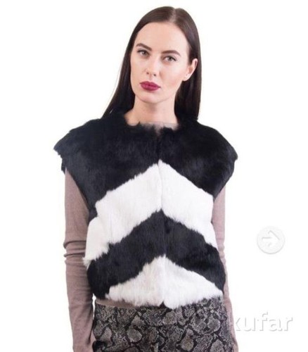 Women pinko vest black - fur, 38