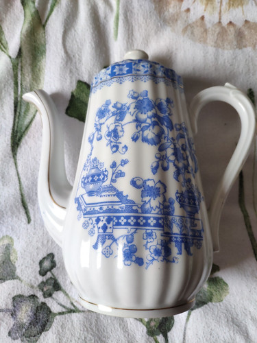 Kaffeekanne china blau - kaffeekanne,