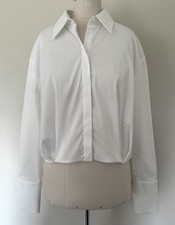 Marc Cain Cropped Bluse Baumwolle weiß Gr. N3, 38