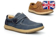 Herren Freizeitschuhe Herren Touch Verschluss Schuhe Herren Komfortschuhe Navy Blau Hellbraun