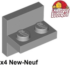 Lego 4x Halter 1x2 - 1x2 Zentrierter Stütz 90° Grau/ Hellblaugrau 41682 NEU