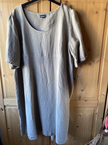 Deerberg leinenkleid beige - leinenkleid,