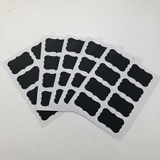 80 Gewürzglas Klebeetiketten Namensschilder Kreidebrett schwarz Aufkleber ausgefallene Form