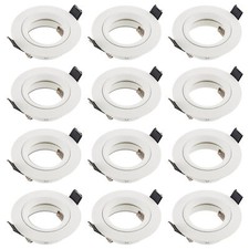 12x Einbau Strahler Rahmen weiß Decken Spot Leuchte LED Halogen GU10 230V SEBSON