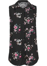 Viskose-Bluse Gr. 40 Schwarz