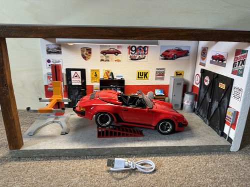 Diorama werkstatt porsche - diorama,