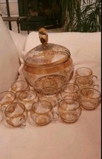 Überfangglas Bowle Service,10