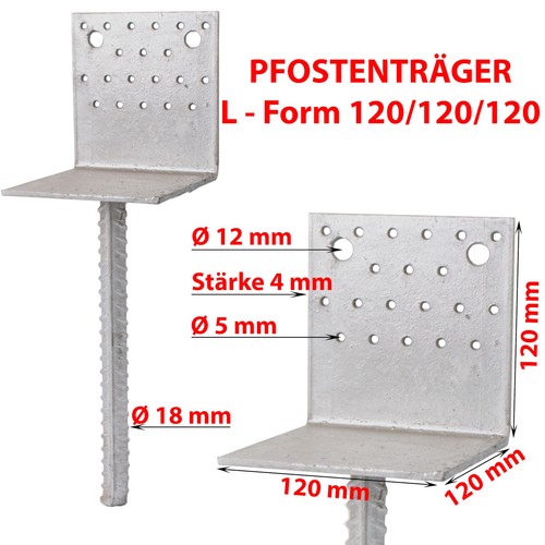Pfostenträger form - pfostenträger, l-form