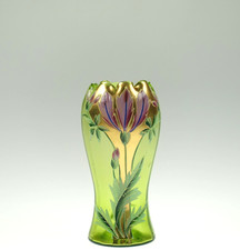 Jugendstil Vase um 1920 handbemalt