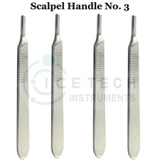 "Skalpellgriff Nr. 3 (4 Stück) + Halter für Skalpellklingen Nr. 3H | Chirurgisch