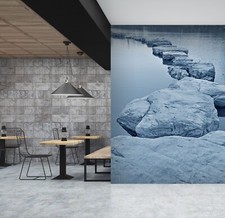 3D See Steine Q7792 Tapete Wandgemälde Fototapete Selbstklebend Kay