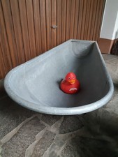 schöne Zinkbadewanne antik rar Teich  Kräuterbeet  Tränke Behältnis groß stabil 