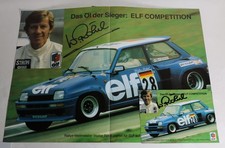 Autogrammkarte + Poster Walter Röhrl auf R5 Turbo #28 Hockenheimring 05.04.1981