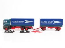 1:87 AWM Renault Cargo Liner Benntrans Spedition Hängerzug R201-26