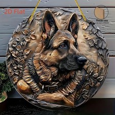 Schild Holz rund Deutscher