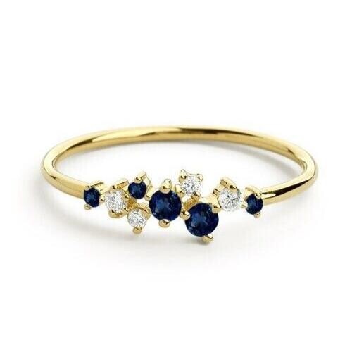 14k gelbgold saphir - gelbgold,