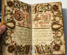 Anno 1761 Leipzig, Wörterbuch mit Handschrift, Pergamenteinband