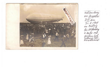 2F Foto-Karte Notlandung Zeppelin-Luftschiff Z III Bülzig b.Wittenberg 30.8.1909