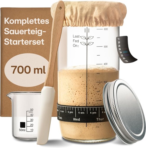 Sauerteig starter set glas - set,