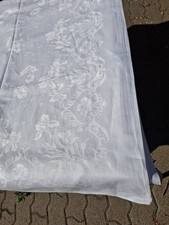 XL Reinleinen Damast Tischdecke Tafeltuch 320x125