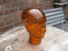 Glaskopf Glas Kopfhörer Halter Ständer Deko Kopf orange