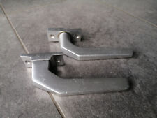 2x Fenstergriffe Türgriffe Aluminium Alu Fensterbeschlag FSB eckige Rosette