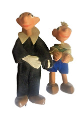 2 Figuren Masse & Draht Hurvinek und Spejbl CSSR  tschechisch Kult DDR