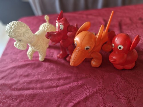 Ddr kunststoff tierfiguren - ddr, 4x